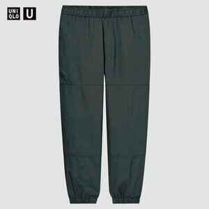 Uniqlo Men's Wide Fit Jogger Pants Dark Green